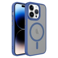 iPhone 12 Pro Max Kılıf Mat Arka Yüzey Wireless Şarj Özellikli  Flet Magsafe Kapak kılıf