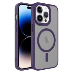 iPhone 12 Pro Max Kılıf Mat Arka Yüzey Wireless Şarj Özellikli  Flet Magsafe Kapak kılıf