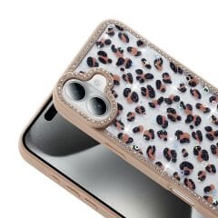 iPhone 16 Kılıf Taşlı ve Simli Tasarım Azra Kapak