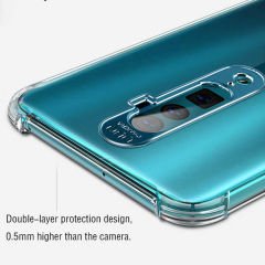 Oppo A5 2020 Kılıf Nitro Anti Shock Darbe Emici Köşe Korumalı Şeffaf Silikon Kapak