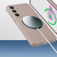 Samsung Galaxy S25 FE Kılıf Kablosuz Şarj Özellikli Standlı Samara Kapak