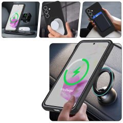 Samsung Galaxy S25 FE Kılıf Kablosuz Şarj Özellikli Standlı Samara Kapak