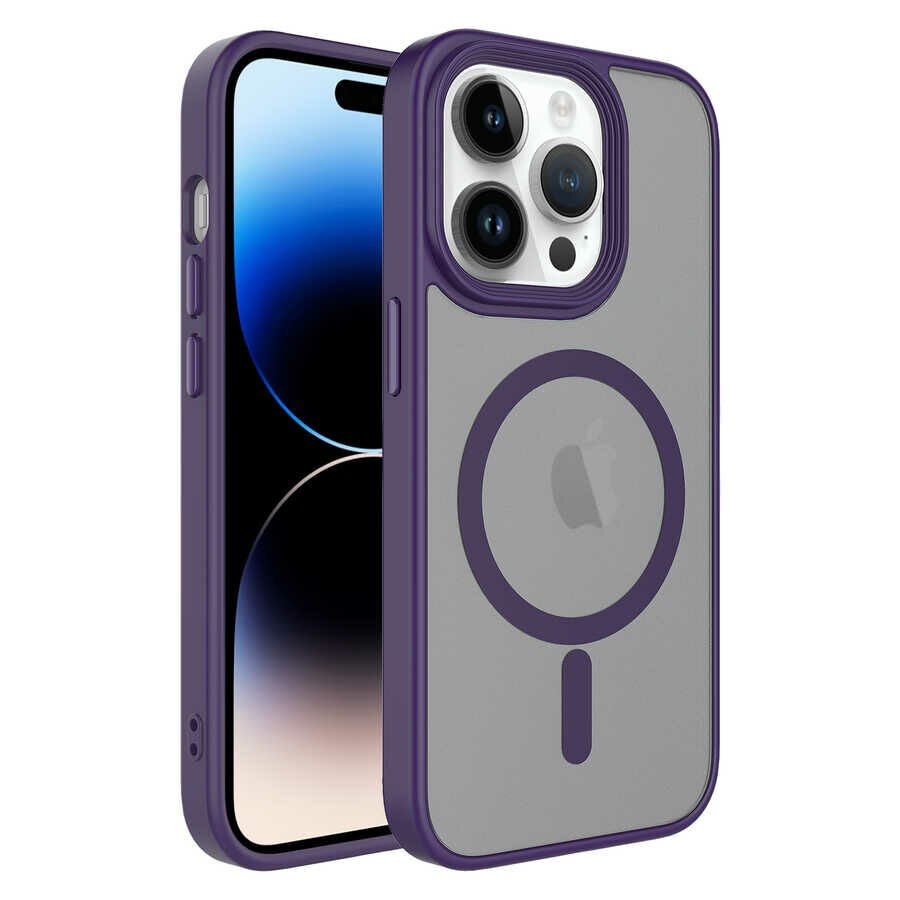 iPhone 12 Pro Kılıf Mat Arka Yüzey Wireless Şarj Özellikli Flet Magsafe Kapak kılıf