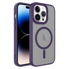 iPhone 12 Pro Kılıf Mat Arka Yüzey Wireless Şarj Özellikli Flet Magsafe Kapak kılıf