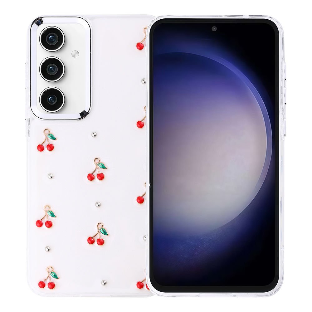 Samsung Galaxy S23 FE Kılıf Airbag Tasarımlı Simli Şeffaf Kutup Kapak