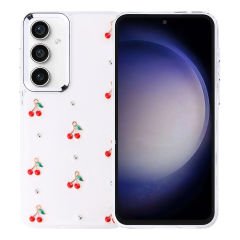 Samsung Galaxy S23 FE Kılıf Airbag Tasarımlı Simli Şeffaf Kutup Kapak