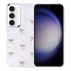 Samsung Galaxy S23 FE Kılıf Airbag Tasarımlı Simli Şeffaf Kutup Kapak