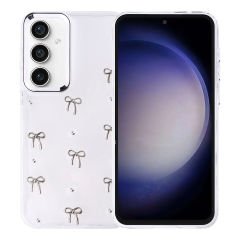 Samsung Galaxy S23 FE Kılıf Airbag Tasarımlı Simli Şeffaf Kutup Kapak