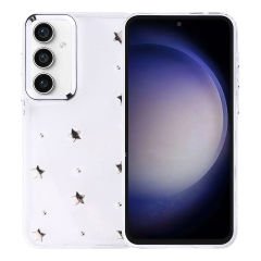 Samsung Galaxy S23 FE Kılıf Airbag Tasarımlı Simli Şeffaf Kutup Kapak