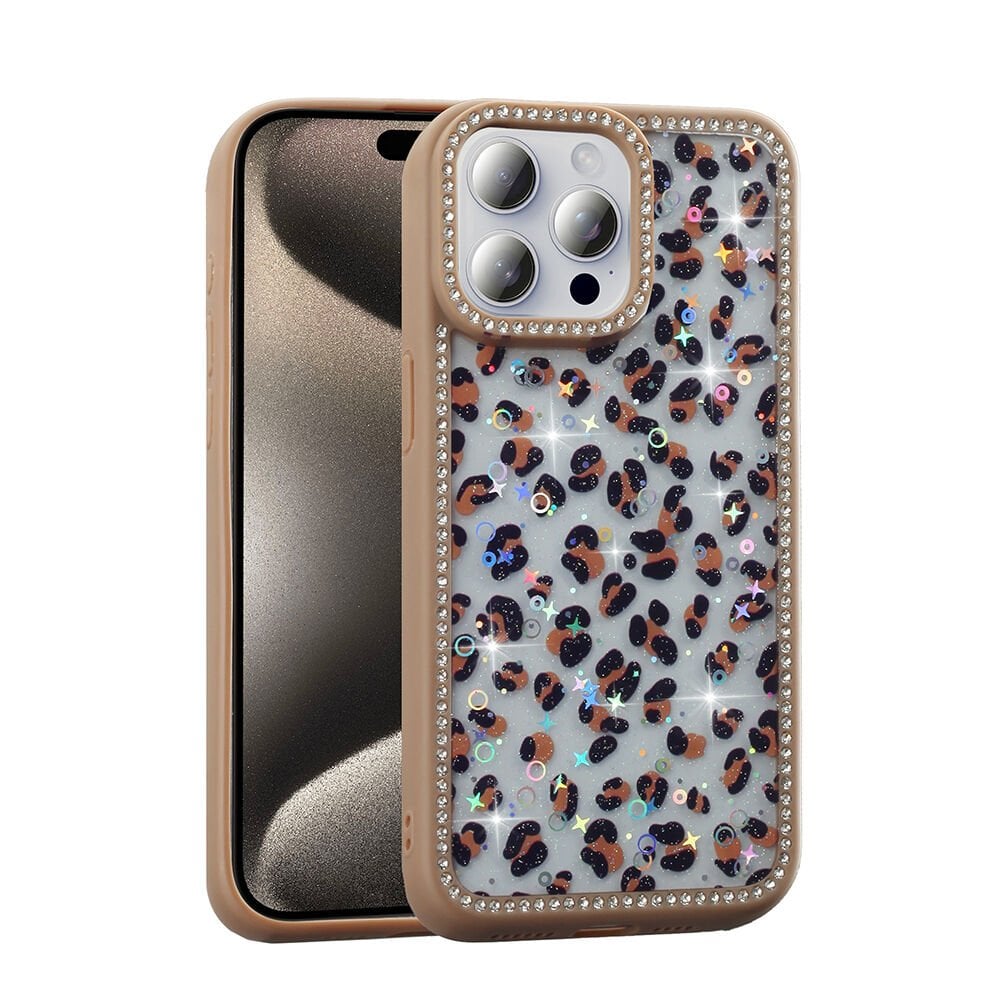 iPhone 15 Pro Max Kılıf Taşlı ve Simli Tasarım Azra Kapak