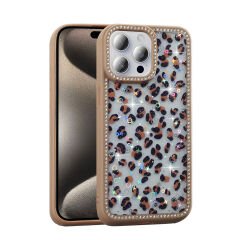 iPhone 15 Pro Max Kılıf Taşlı ve Simli Tasarım Azra Kapak
