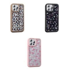 iPhone 15 Pro Max Kılıf Taşlı ve Simli Tasarım Azra Kapak