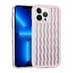 iPhone 14 Pro Max Kılıf Kabartmalı Dalga Tasarımlı Silikon  İsmira Kapak