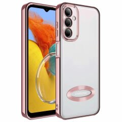 Samsung Galaxy M14 Kılıf Kamera Korumalı Logo Gösteren Omega Kapak