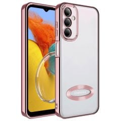 Samsung Galaxy M14 Kılıf Kamera Korumalı Logo Gösteren Omega Kapak