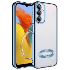 Samsung Galaxy M14 Kılıf Kamera Korumalı Logo Gösteren Omega Kapak
