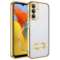 Samsung Galaxy M14 Kılıf Kamera Korumalı Logo Gösteren Omega Kapak