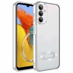 Samsung Galaxy M14 Kılıf Kamera Korumalı Logo Gösteren Omega Kapak