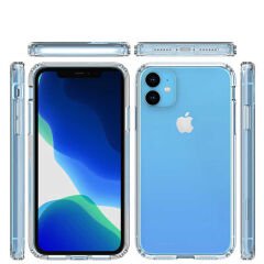 iPhone 11 Kılıf Nitro Anti Shock Darbe Emici Köşe Korumalı Şeffaf Silikon Kapak