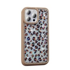 iPhone 15 Pro Kılıf Taşlı ve Simli Tasarım Azra Kapak