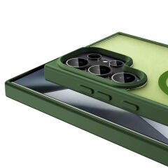 Samsung Galaxy S24 Ultra Kılıf Magsafe Şarj Özellikli Mat Arka Yüzey Sio Kapak