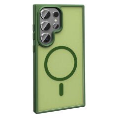 Samsung Galaxy S24 Ultra Kılıf Magsafe Şarj Özellikli Mat Arka Yüzey Sio Kapak