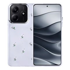 Xiaomi Redmi Note 14 4G Kılıf Airbag Tasarımlı Simli Şeffaf Kutup Kapak