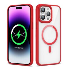 iPhone 14 Pro Kılıf Magsafe Wireless Şarj Özellikli Silikon Ege Kapak