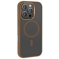 iPhone 16 Pro Max Kılıf Magsafe Şarj Özellikli Parlak Kamera Çerçeveli Kost Kapak