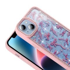 iPhone 15 Kılıf Taşlı ve Simli Tasarım Azra Kapak