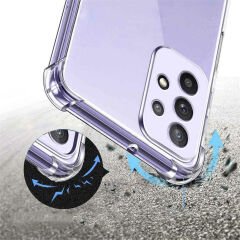 Samsung Galaxy A73 Kılıf Nitro Anti Shock Darbe Emici Köşe Korumalı Şeffaf Silikon Kapak