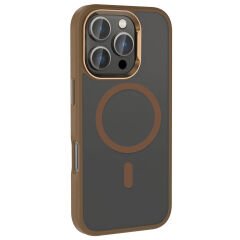 iPhone 16 Pro Kılıf Magsafe Şarj Özellikli Parlak Kamera Çerçeveli Kost Kapak