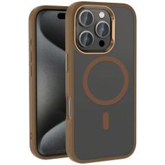 iPhone 16 Pro Kılıf Magsafe Şarj Özellikli Parlak Kamera Çerçeveli Kost Kapak