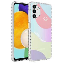 Samsung Galaxy A13 4G Kılıf Airbag Kenarlı Renkli Desenli Silikon Elegans Kapak