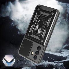 Samsung Galaxy A26 Kılıf Magnetik Standlı Kamera Korumalı Sürgülü Vega Kapak