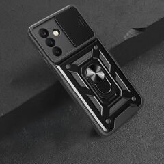 Samsung Galaxy A26 Kılıf Magnetik Standlı Kamera Korumalı Sürgülü Vega Kapak