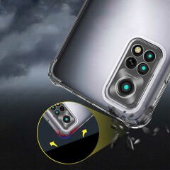 Xiaomi Redmi Note 11 Pro 5G Kılıf Nitro Anti Shock Darbe Emici Köşe Korumalı Şeffaf Silikon Kapak