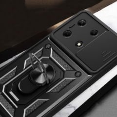 İnfinix Note 30 VIP Kılıf Magnetik Standlı Kamera Korumalı Sürgülü Vega Kapak