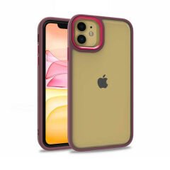 iPhone 11 Kılıf Flora Kamera Çıkıntılı Arkası Şeffaf Köşeleri Parlak Renkli Işlemeli Flora Kapak