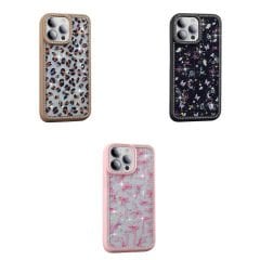 iPhone 14 Pro Max Kılıf Taşlı ve Simli Tasarım Azra Kapak