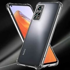 Xiaomi Redmi Note 11S Global Kılıf Nitro Anti Shock Darbe Emici Köşe Korumalı Şeffaf Silikon Kapak