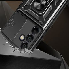 Samsung Galaxy S24 FE Kılıf Magnetik Standlı Kamera Korumalı Sürgülü Vega Kapak