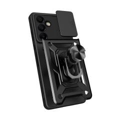 Samsung Galaxy S24 FE Kılıf Magnetik Standlı Kamera Korumalı Sürgülü Vega Kapak