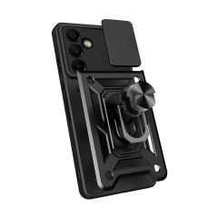 Samsung Galaxy S24 FE Kılıf Magnetik Standlı Kamera Korumalı Sürgülü Vega Kapak