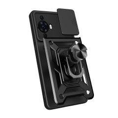 Huawei Nova 12S Kılıf Magnetik Standlı Kamera Korumalı Sürgülü Vega Kapak