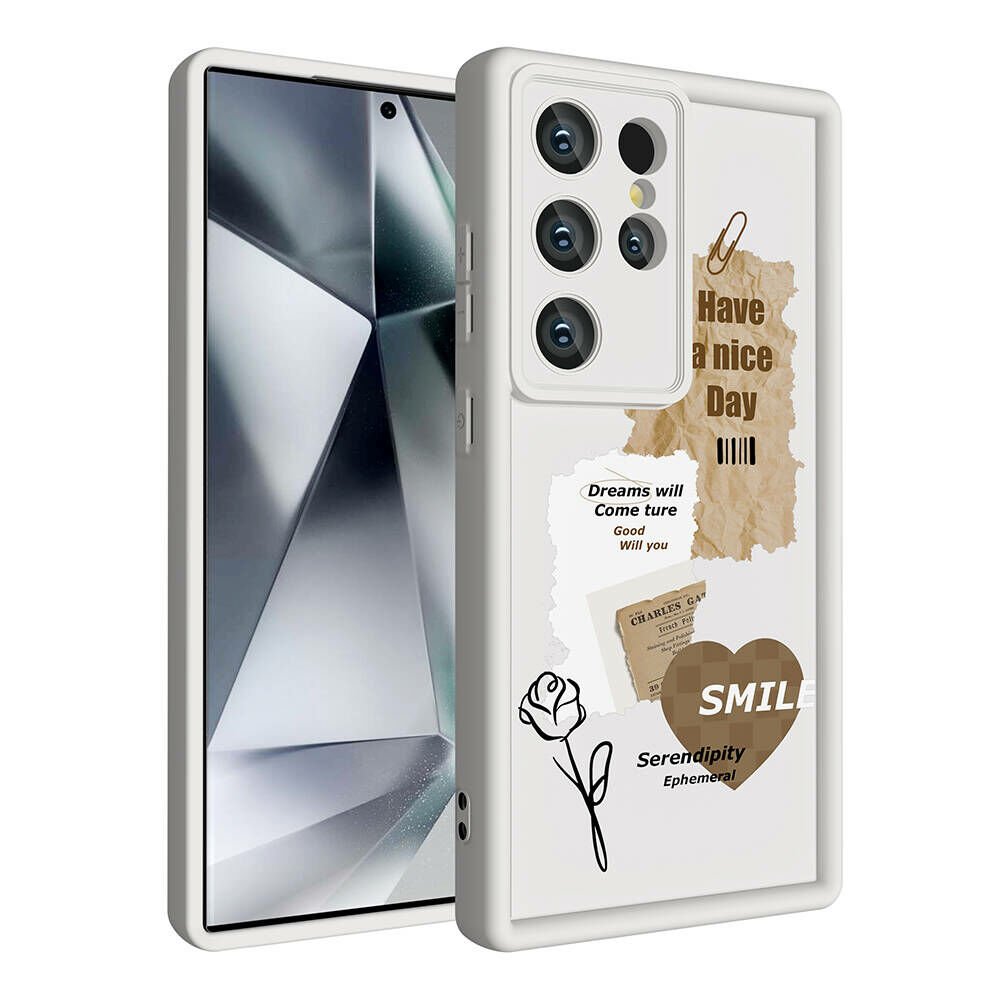 Samsung Galaxy S24 Ultra Kılıf Kamera Korumalı Baskılı Arka Yüzey Klas Kapak