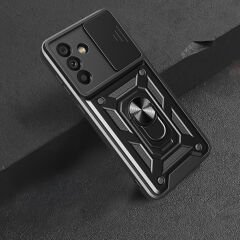 Samsung Galaxy A56 Kılıf Magnetik Standlı Kamera Korumalı Sürgülü Vega Kapak