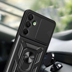 Samsung Galaxy A16 Kılıf Magnetik Standlı Kamera Korumalı Sürgülü Vega Kapak