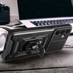 Samsung Galaxy A16 Kılıf Magnetik Standlı Kamera Korumalı Sürgülü Vega Kapak