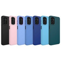 Samsung Galaxy A13 4G Kılıf Metal Çerçeve ve Buton Tasarımlı Silikon Luna Kapak